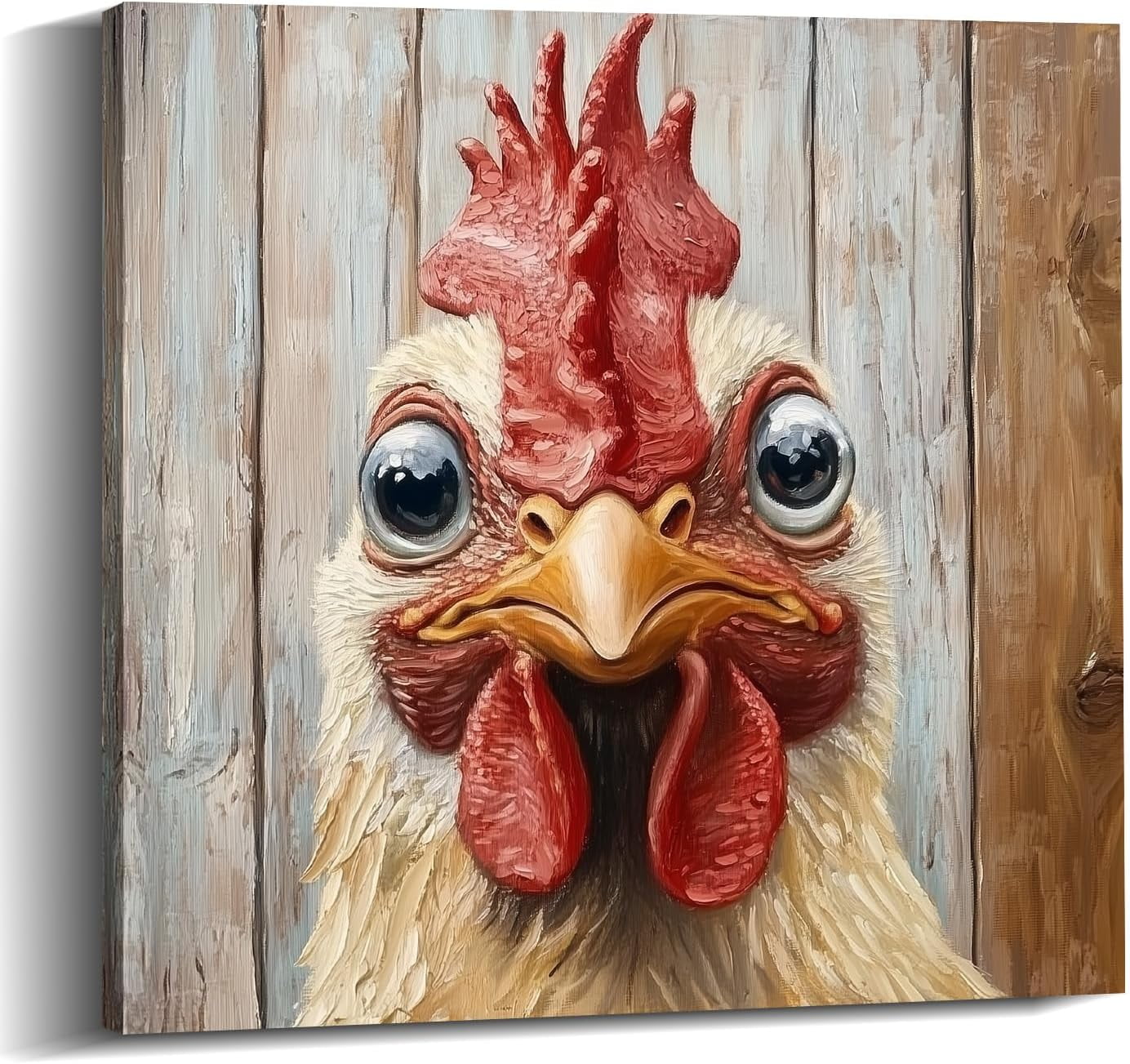 ADALE Rooster Canvas Art Farmhouse Wall Decor Chicken Painting Farm
