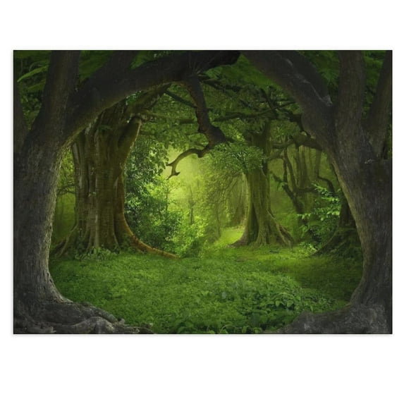 ADALE Tree of Life Wall Art Canvas Prints Natural Landscape Pictures Home Decor Green Forest Paintings for Living Room Bathroom Bedroom Kitchen Office Decor Posters (Unframed 24x16 inches)