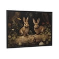 thumbnail image 1 of ADALE Vintage Bunny Canvas Wall Art Farmhouse Rabbit Posters For Wall Farm Animal Artwork Rabbit Prints Wall Art Vintage Rabbit Painting Decor Black Framed 16x12 Inch, 1 of 4