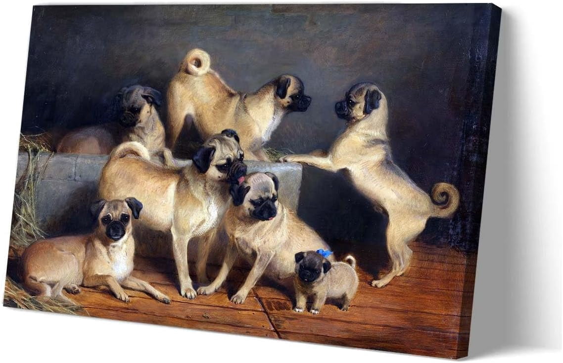 ADALE Vintage Duck Wall Art Framed Prints Mallard Duck Famous Paintings