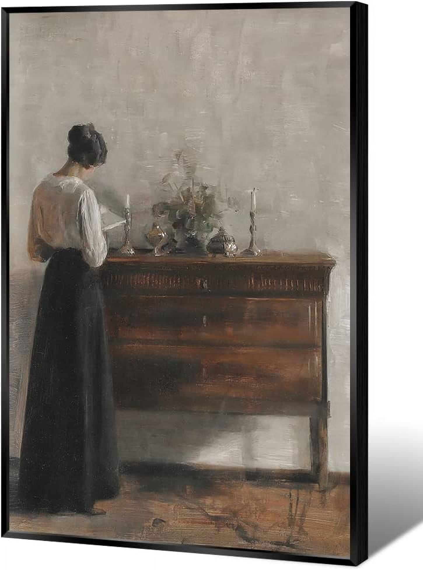 ADALE Vintage French Victorian Wall Art Famous Artwork Woman Reading