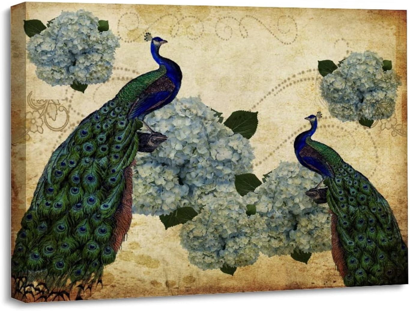 adale-wall-prints-peacock-and-blue-flowers-canvas-print-wall-art