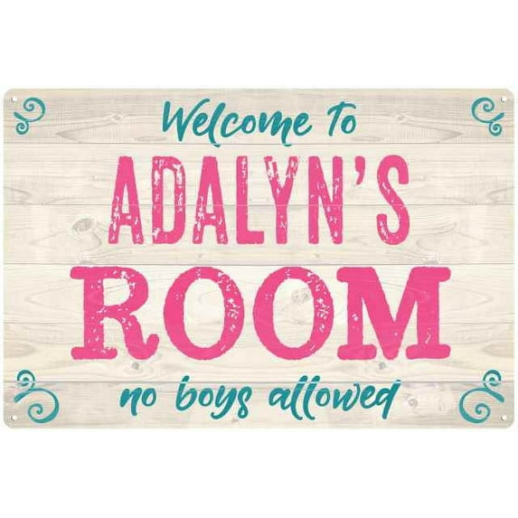 ADALYN'S Room Kids Bedroom Sign 8x12 Metal Sign 208120089134