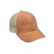ADAMS GAME CHANGER - Pigment Dyed, Garment Washed Trucker Hat with Strap Back - GC102 TERRA COTTA OSFM