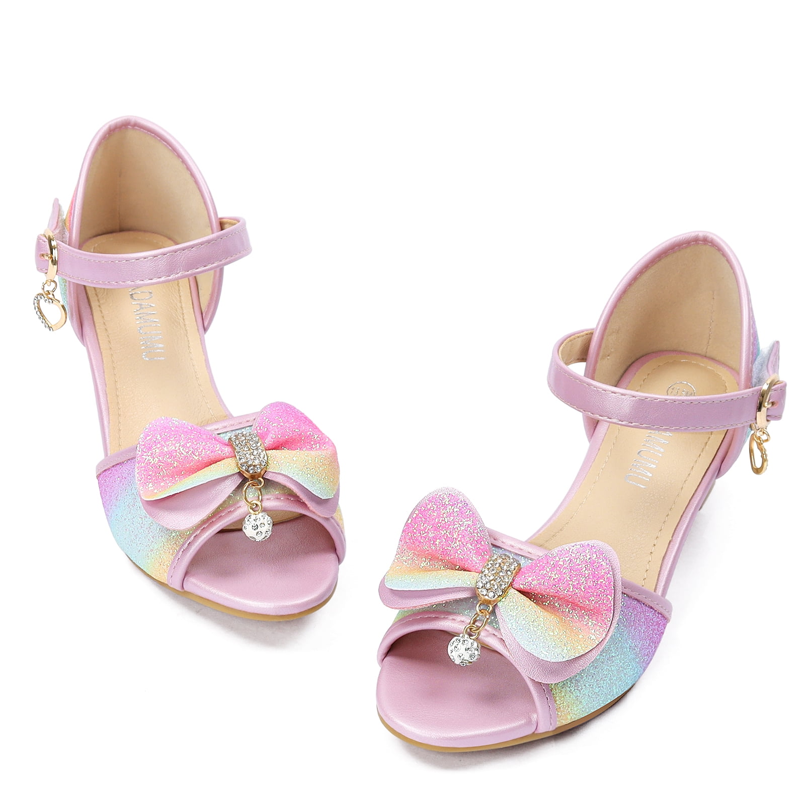 Badgley Mischka Little Kids Girls Heel Dress Shoes - Silver, 3 : Target