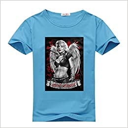 ADAMWilson New fashion women slim T shirt Marilyn Monroe print Tops XLarge Sky Blue Apparel ...