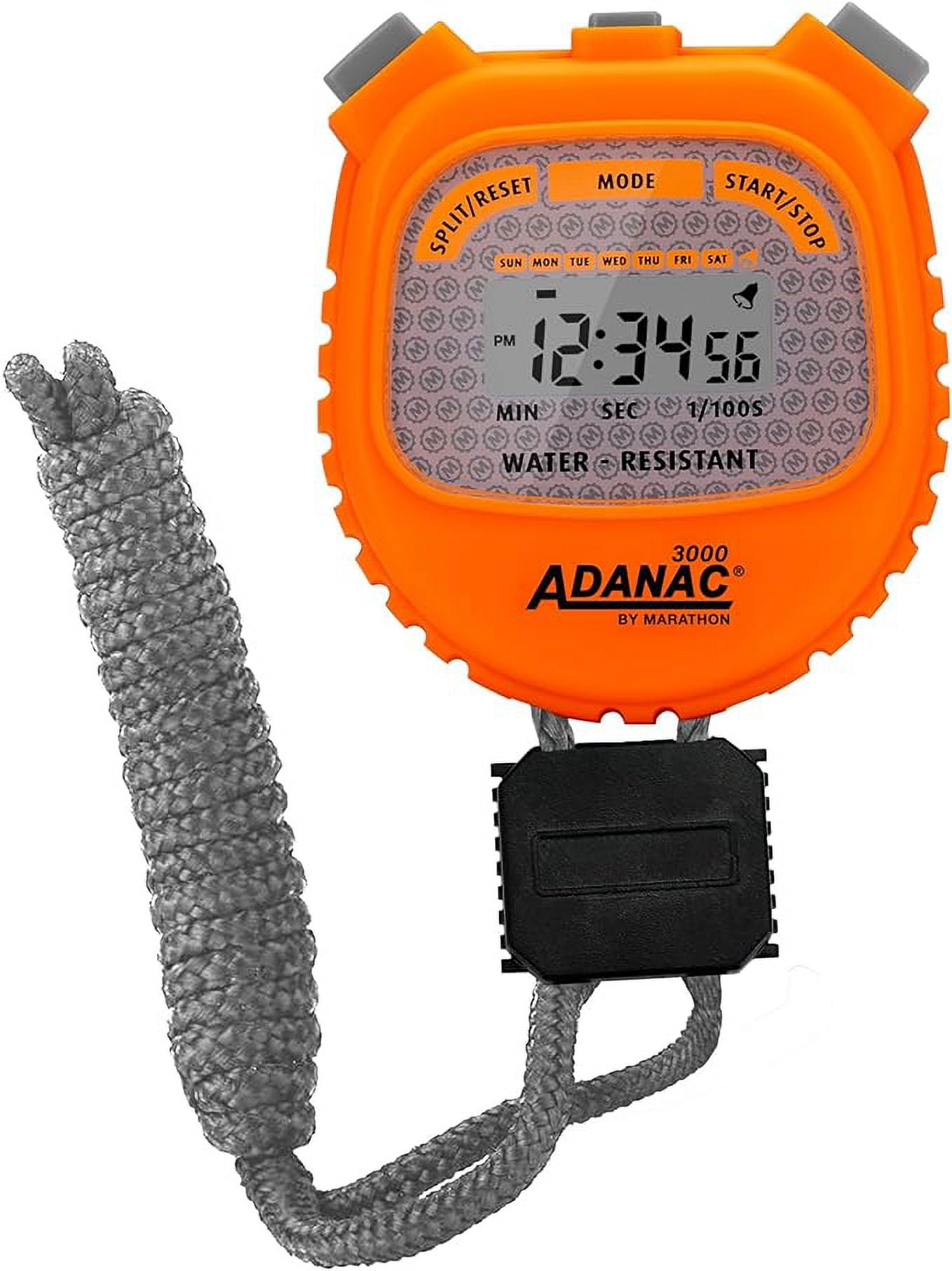 ADANAC 3000 Commercial Grade Digital Stopwatch Timer Neon Orange