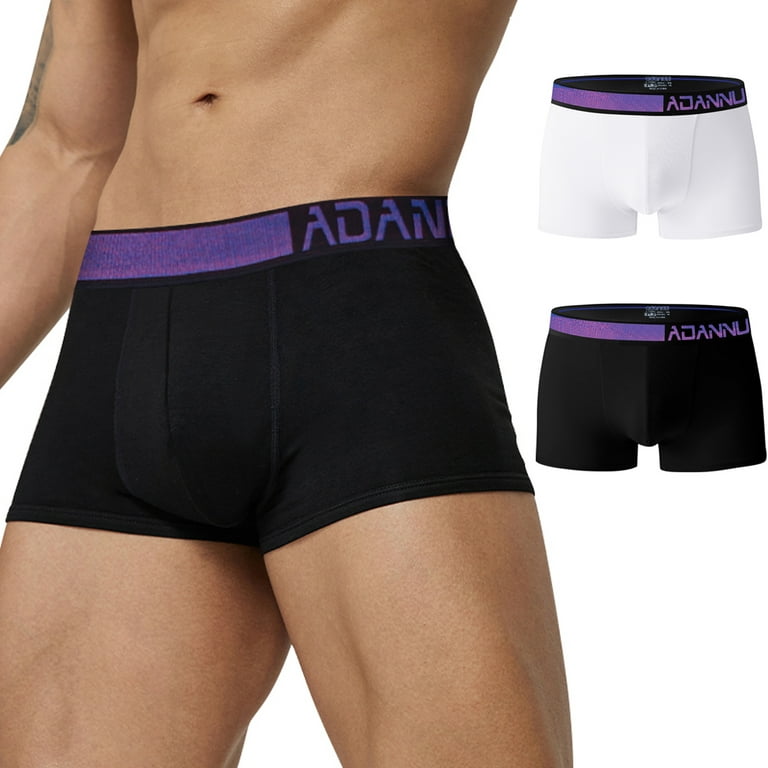 ADANNU Men's Underwear Boxer Briefs for Ultimate Comfort and Style Modal  Fabric 4 Pack Multicolor,Size M-2XL 