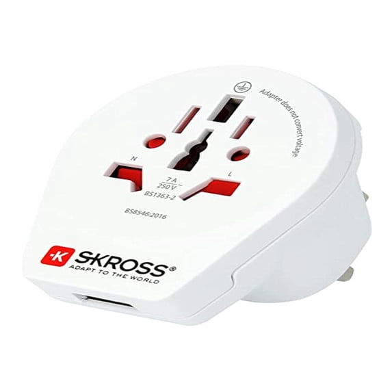 ADAPTADOR MUNDIAL TO REINO UNIDO WITH USB SKROSS 1500267