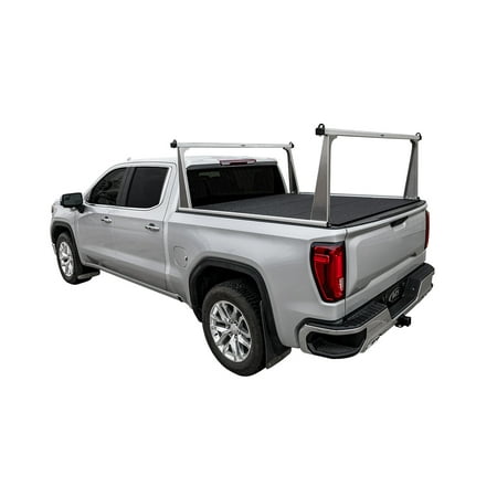 ADARAC 2019-2024 Fits Chevrolet Silverado Fits GMC Sierra 1500 8' Silver Aluminum Pro Series Truck Bed Racks F2020111