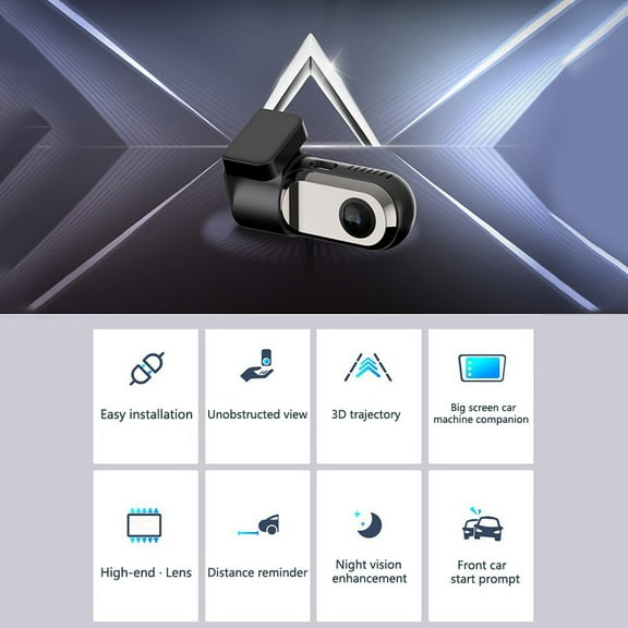 ADAS For DASH Cam 720P USB Car Camera 360 Rotating Lens Loop Recording Vehicle Distance Reminder Zinc Alloy DVR Recorder For Night Vision Enhancement