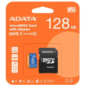 ADATA 128GB Premier microSDXC / SDHC UHS-I Class 10 Memory Card Memory Card with Adapter