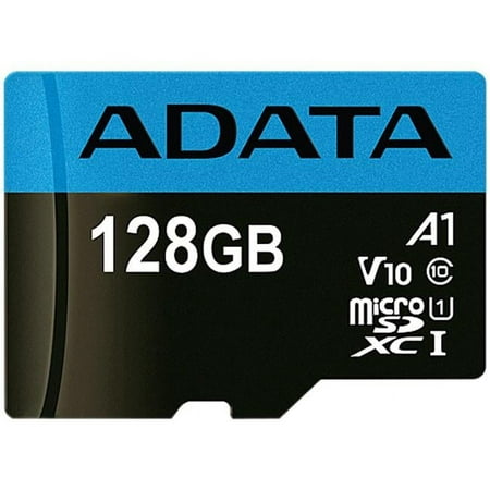 ADATA 128GB Premier microSDXC UHS-I / Class 10 V10 A1 Memory Card with SD Adapte