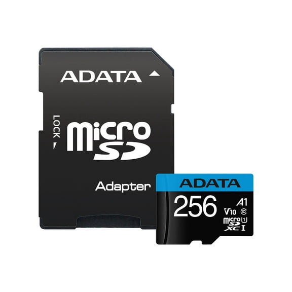 Open Box ADATA 256GB MicroSD Class 10 V10 A1 Memory Card with Adapter Read up to 100 MB/s
