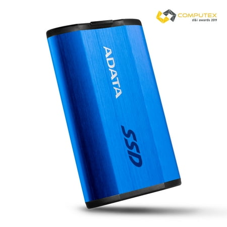 ADATA - SE800 1TB IP68 Rugged SuperSpeed External USB 3.2 Gen 2 USB-C Portable SSD - Blue