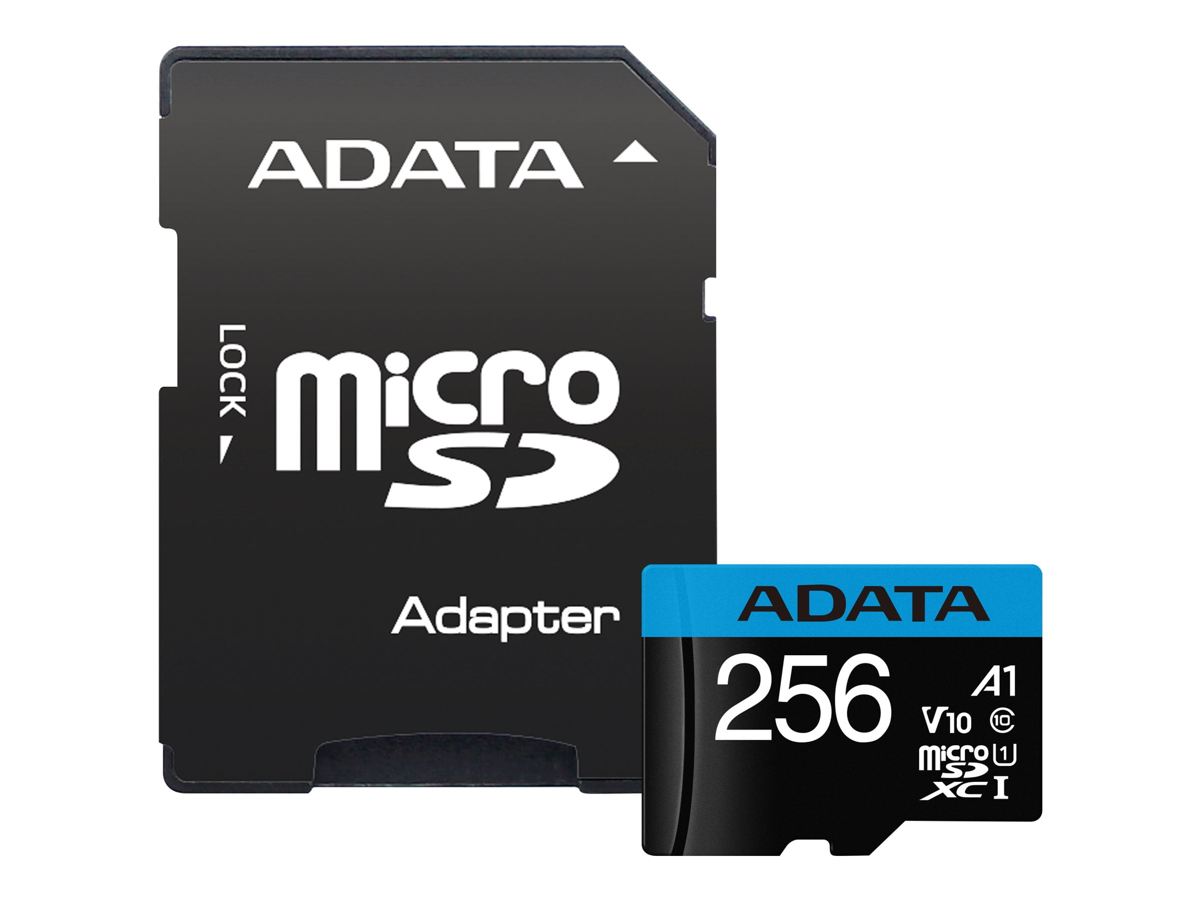 ADATA 256GB MicroSD Class 10 V10 A1 Memory Card with Adapter Read up to 100 MB/s