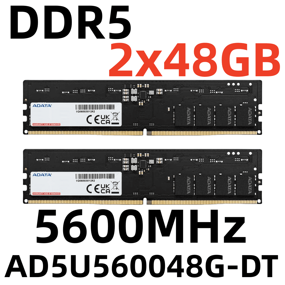 ADATA RAM DDR5 5600MHz 96GB Desktop Memory DIMM for PC,2x48GB