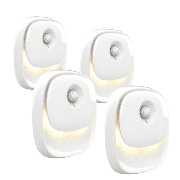 ADAZ LED Night Light Rechargeable Motion Sensor  Wall Lights for Hallway Badroom Pack of 4