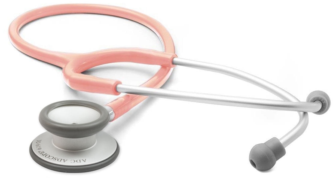 ADC - 619P Adscope Lite 619 Ultra Lightweight Clinician Stethoscope with Tunable AFD Technology, Pink