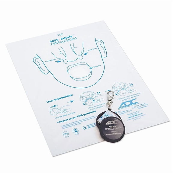 ADC Adsafe CPR Face Shield with Keychain - Black