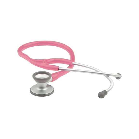 ADC Adscope 606 Ultra Lightweight Cardiology Stethoscope with Tunable AFD Technology, Lifetime Warranty, Breast Cancer Awareness Metallic Pink
