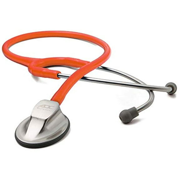 ADC Adscope 615 Platinum Sculpted Clinician Stethoscope with Tunable AFD Technology,, Orange