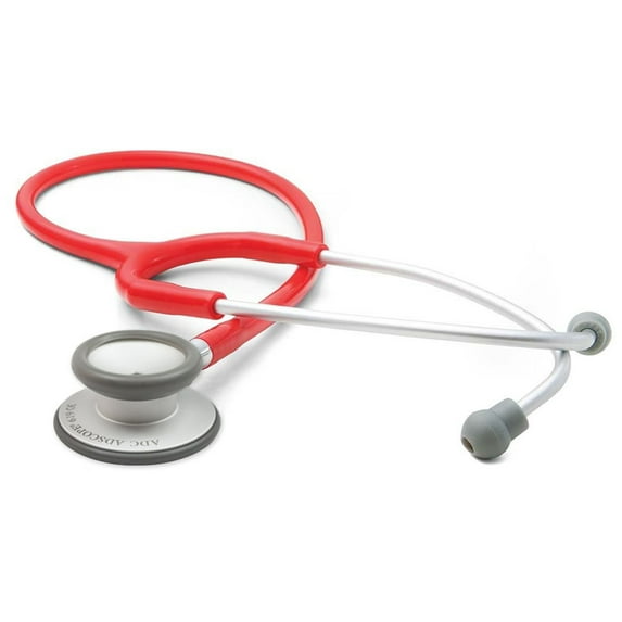 ADC Adscope Lite 619 Ultra Lightweight Clinician Stethoscope with Tunable AFD Technology, Red