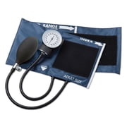 ADC Adult Cuff Arm Aneroid Sphygmomanometer Unit 2-Tubes Blue 1 Each
