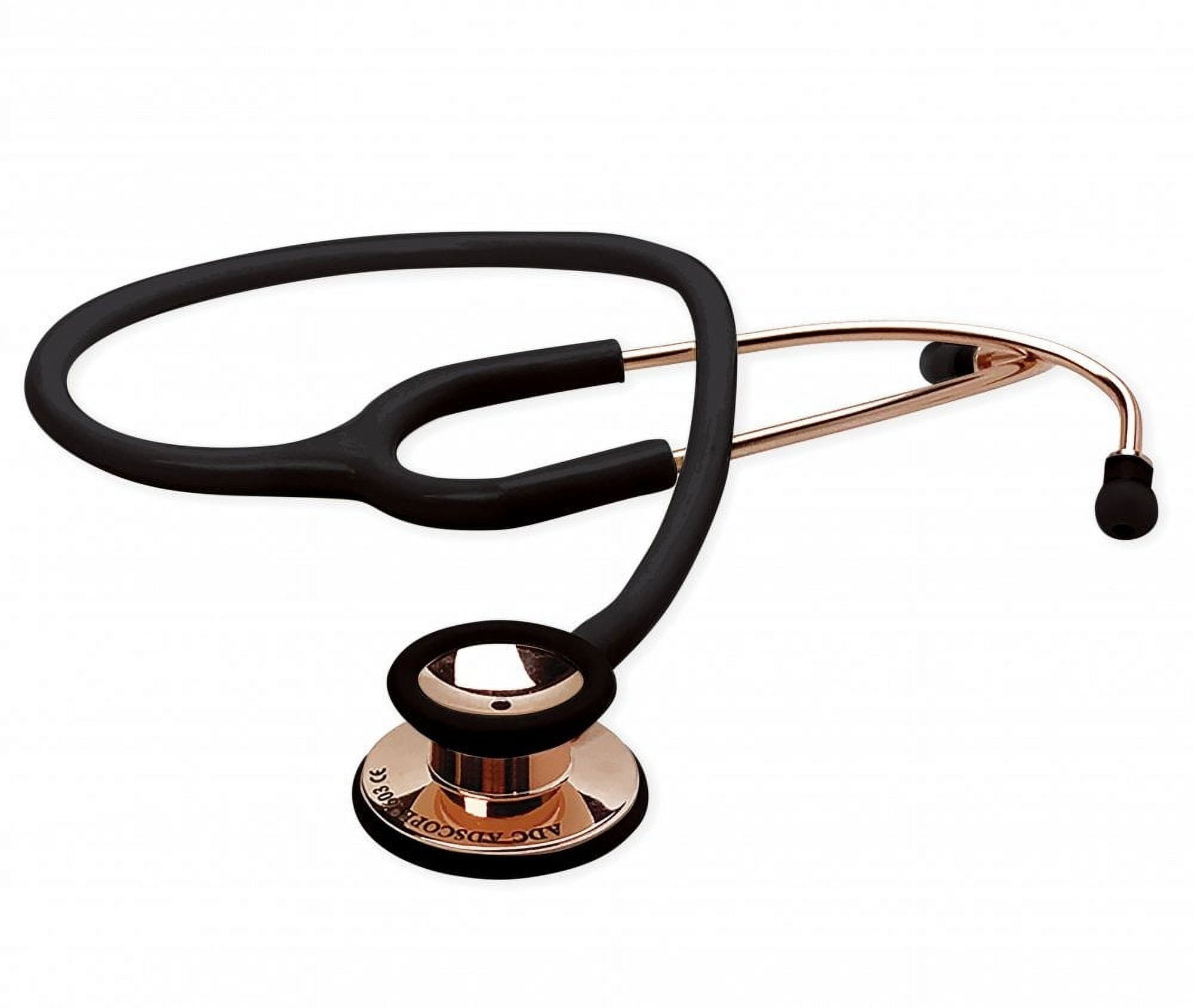 ADC Adscope 603 Clinician Stethoscope with Tunable AFD Technology, 31 inch Length, Rose Gold Black Rose Gold with Black Tubing