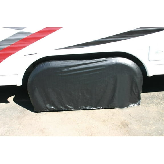 ADCO 3933 Black Vinyl Double Axle Tyre Gard Wheel Cover (Fits 27" to 29" Tires)