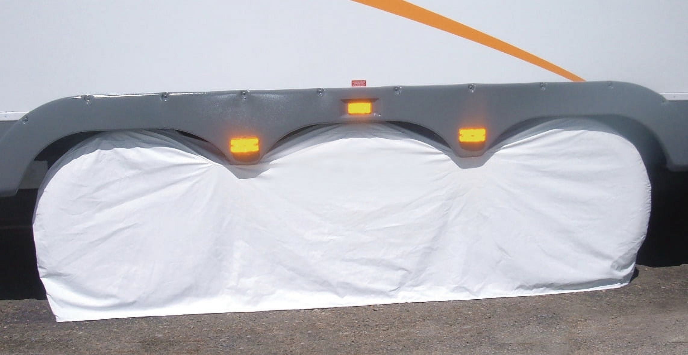 ADCO 3982 White Large Triple Axle Tyre Gard Wheel Cover, (Fits 30"32