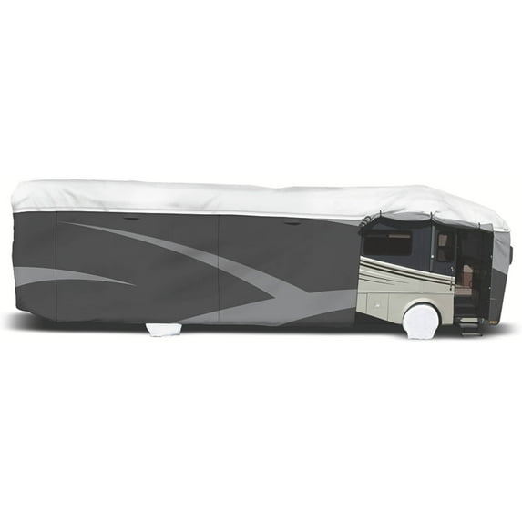 ADCO Class A Designer Series Tyvek Plus Wind RV Cover, Grey Polypropylene/White Tyvek