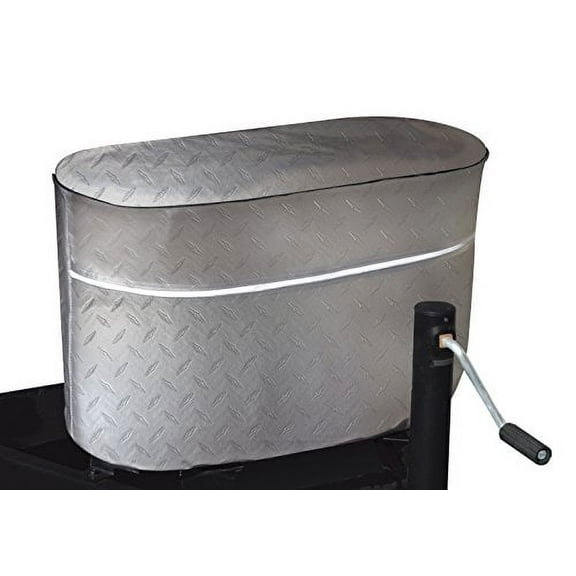 ADCO Double Vinyl Propane Tank Cover, Diamond Plated