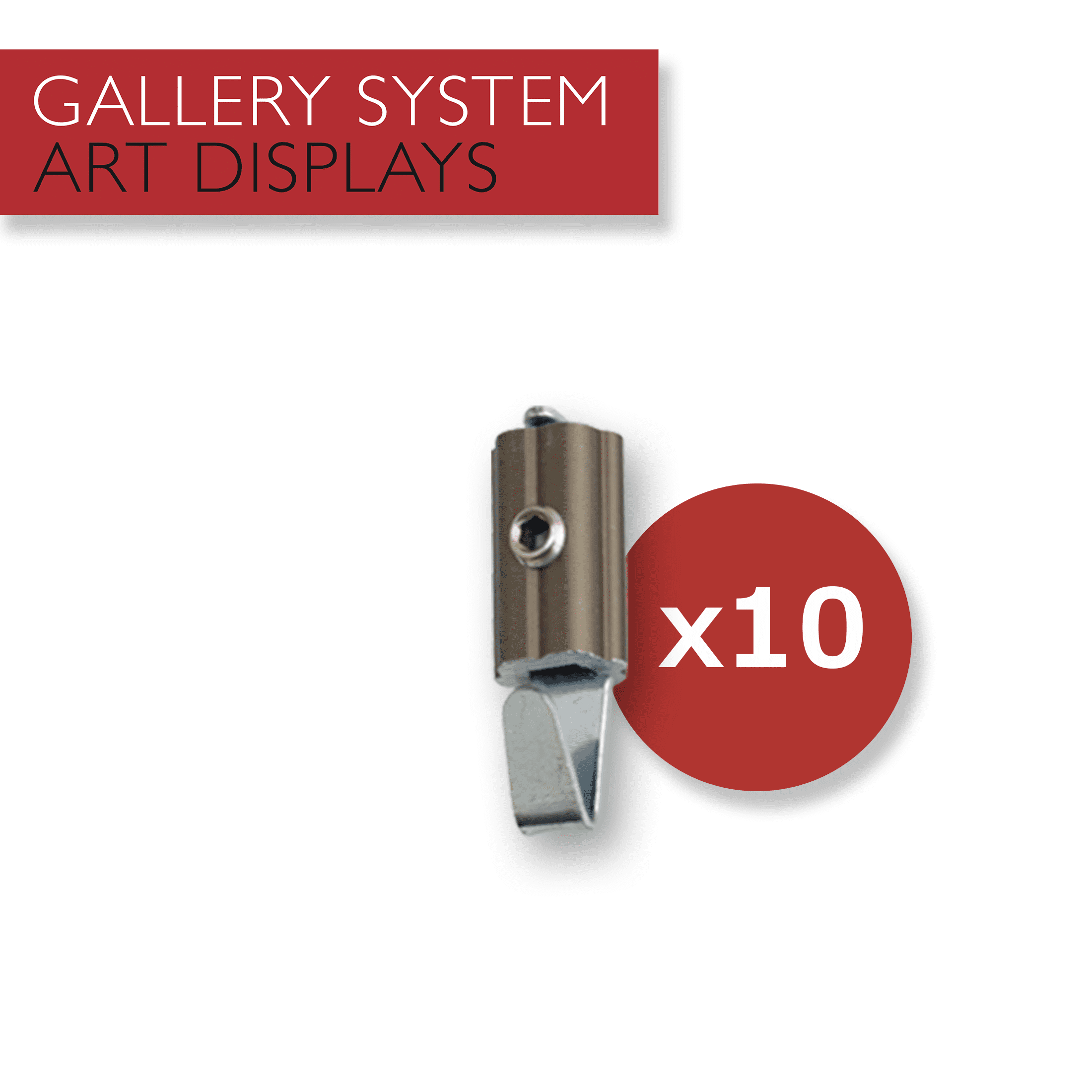 ADD-ON MINI CLASSIC HOOKS FOR ORIGINAL GALLERY PRO CLEARLINE PICTURE HANGING KIT -- PACKAGE OF 10