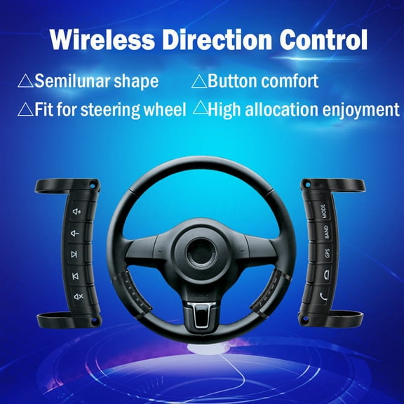 ADD Steering Wheel Remote Control Wireless Vol Ch Mute Mode Button Universal