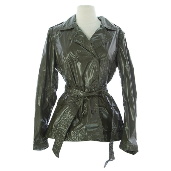 ADD Women's Polyamide Button Close Jacket Sz 8 Oil Green