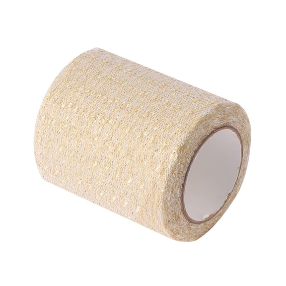 ADDHAT White Mesh Ribbon Roll for Hair Bows, Wrapping, Crafts, Decorations, Party Supplies, 1 Roll