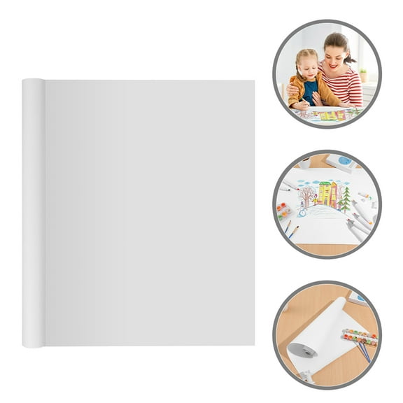 ADDHAT 1 Roll White Drawing Paper for Students Stationery Home Use Kids' Drawing & Painting Supplies