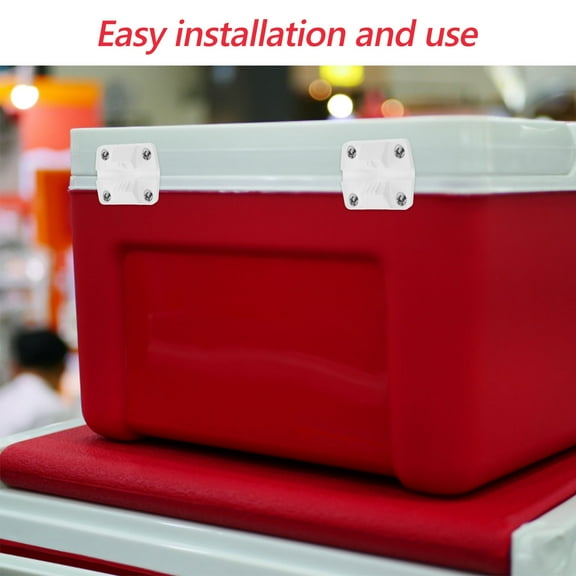 ADDHAT 1 Set Cooler Box Replacement Hinges for Camping Coolers White Plastic Stable Opening
