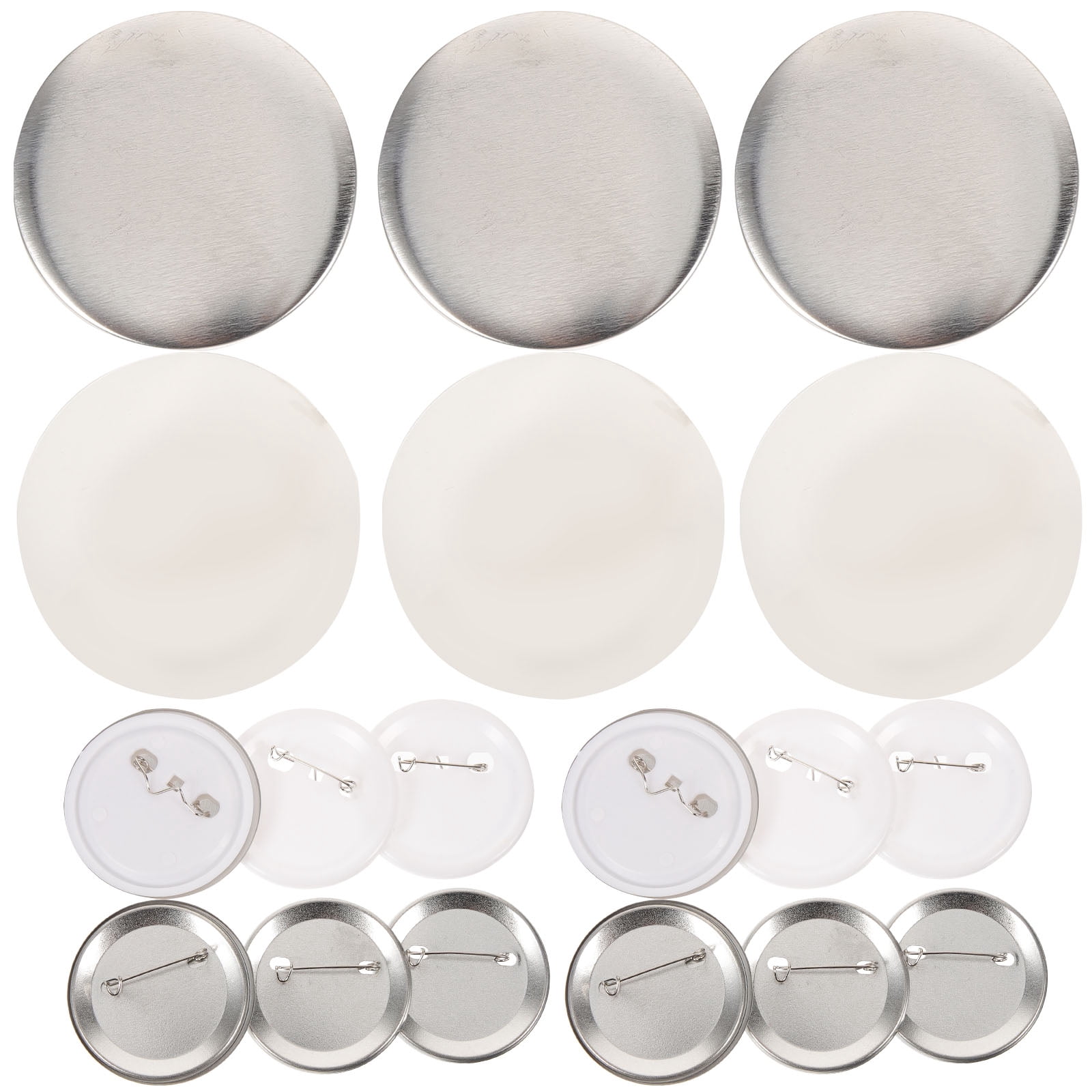 ADDHAT 1 Set Diy Blank Badge Making Plastic Button Shells For Crafts ...