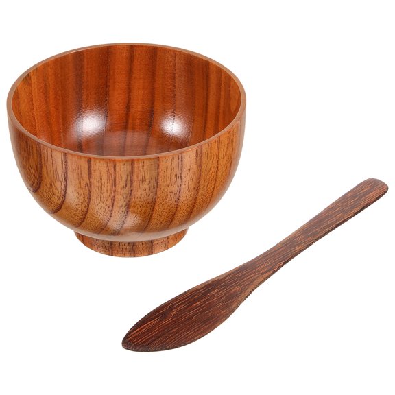 ADDHAT 1 Set Mask Bowls For Facials Wooden Round For Holding Lotions Women Skincare Tools