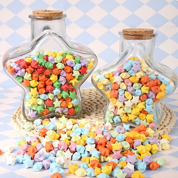 ADDHAT Wishing Bottle Set for Room Decor, Birthday Party Decoration, Assorted Colors, 7.9x5.3x3.1 inches