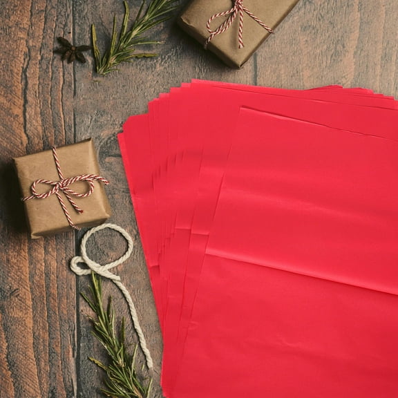 ADDHAT 100 Sheets Aesthetic Red Wrapping Paper for Flowers and Crafts 19.7x13.8in