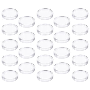 ADDHAT 100pcs Clear Plastic Capsules for Storage and Collection, Transparent Small Containers for Organizing Small Items
