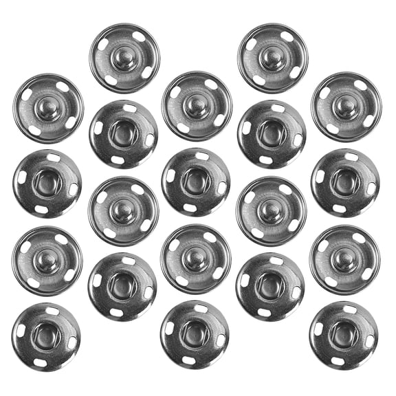 ADDHAT Dark Grey Metal Snaps Durable and Secure for Garments 100Pcs