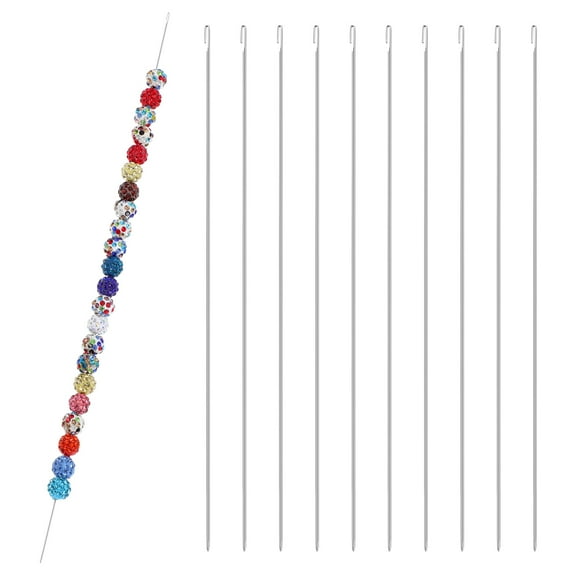 ADDHAT 10Pcs Bead Bracelets Bead Needles Silver Thread-free Threading DIY Design DIY Enthusiasts