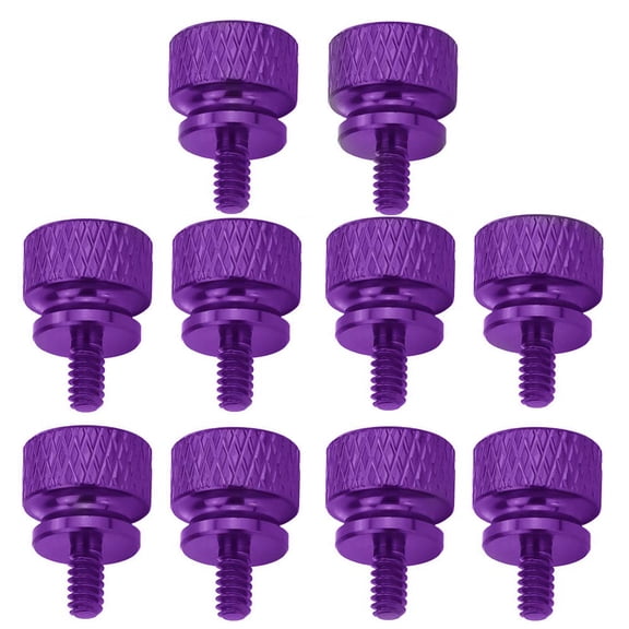 ADDHAT 10-Pack Electroplated Thumbscrews with Knurled Grip for PC Case Replacement and Custom Computer Build