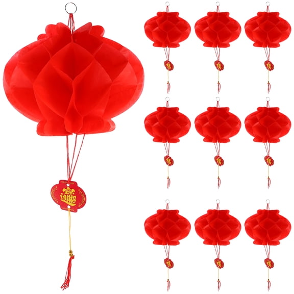 ADDHAT Red Lanterns for Spring Festival Hanging Decoration, Festive Ornament for Holiday Celebrations