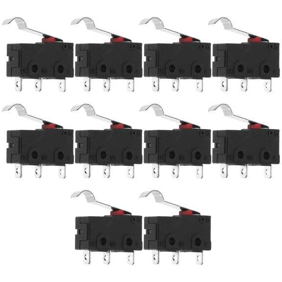 ADDHAT Appliance Micro Switch Normally Open Close Black Ppa for Harsh Environments 10Pcs