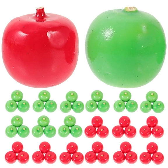 ADDHAT 120Pcs Decorative Faux Apples Made of PU and Foams for Table Centerpiece